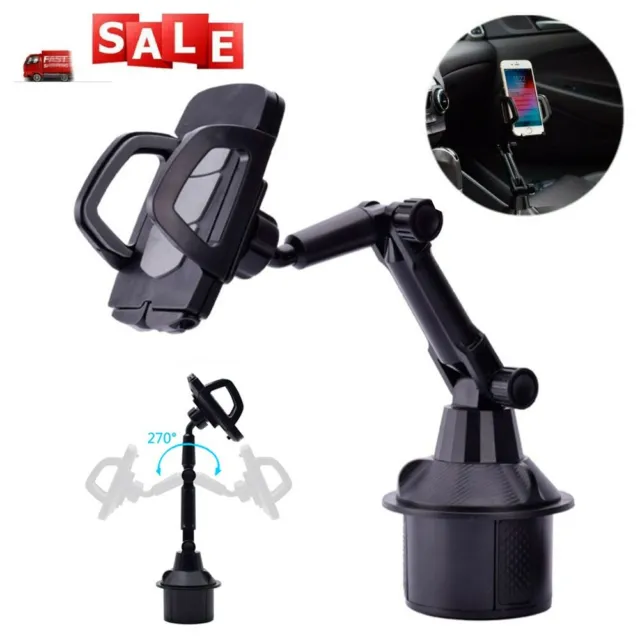 Upgraded Universal Adjustable Car Mount Cup Cradle Holder Stand for Cell Phone