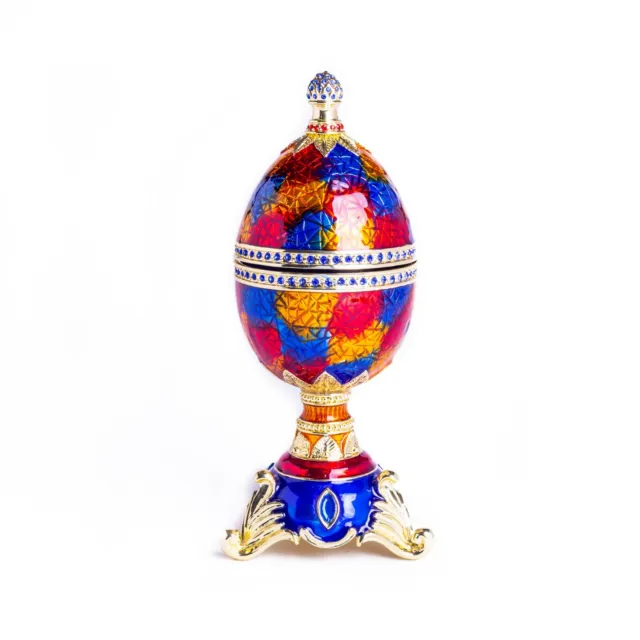 Boîte à bijoux et oeuf Fabergé faits à la main par des cristaux keren kopal