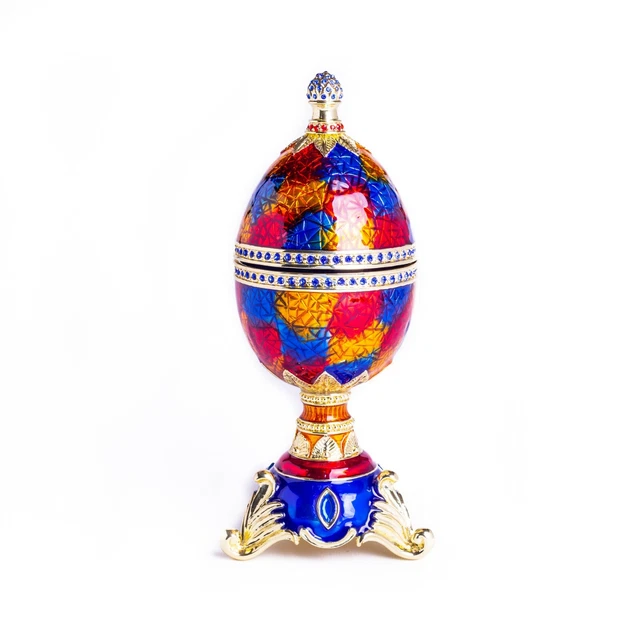 Boîte à bijoux et oeuf Fabergé faits à la main par des cristaux keren kopal