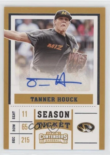 2017 Panini Elite Extra Edition College Tickets Tanner Houck #CT-TH Auto