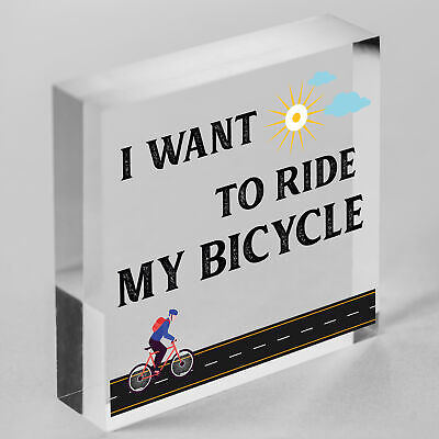 Vogliono cavalcare la mia Bicicletta Bike Ciclista divertente da appendere placca segno dell'amicizia regalo