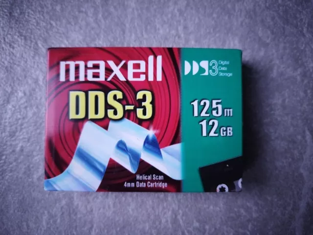 Maxell DDS-3, 125m/12 GB, Helical Scan, 4mm Data Cartridge