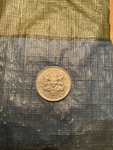 1973  Kenya  50 Cents Coin