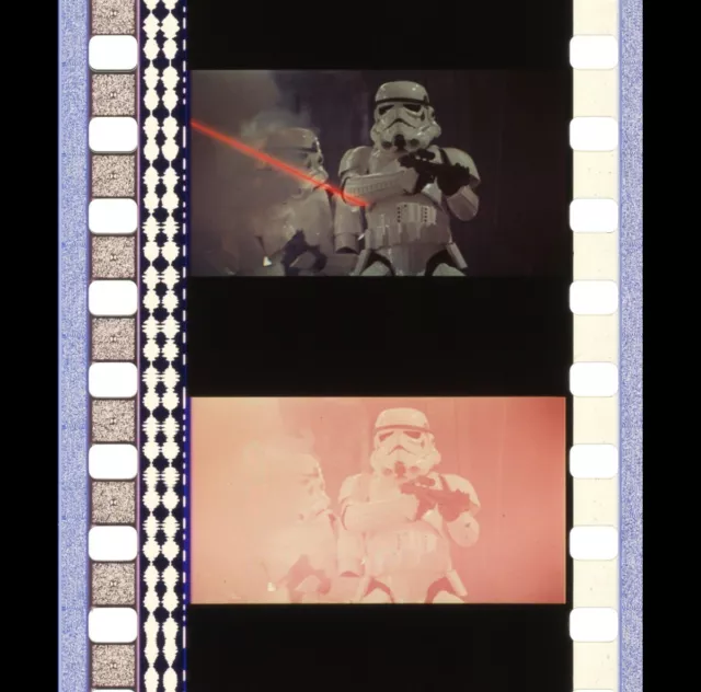 Star Wars: New Hope - Stormtroopers under fire! - 35mm 5 cell film strip FL570