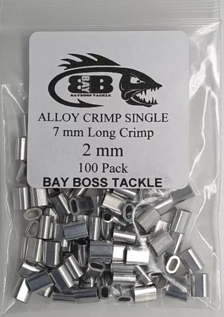 ALLOY CRIMPS 2 mm ID (short crimp) x 100