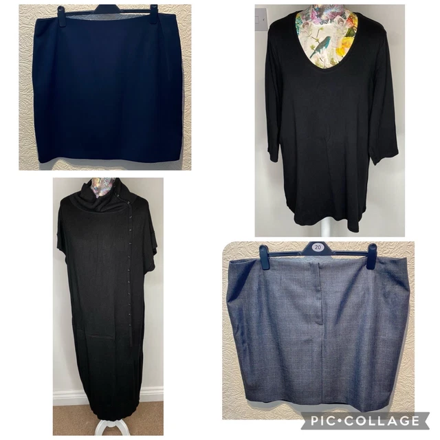 Ladies bundle of clothes. size 24. Jumper dress. Top. & 2 skirts. M&S. Next &