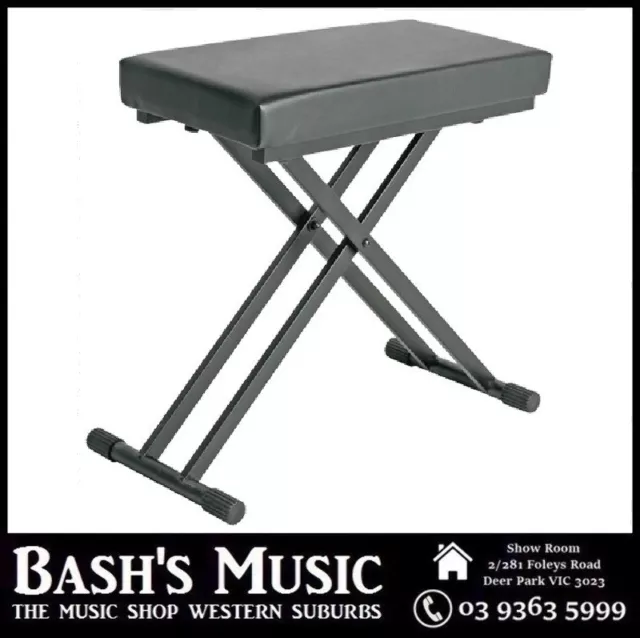 Xtreme KT142 Pro Heavy Duty Double Braced Keyboard Piano Bench Stool