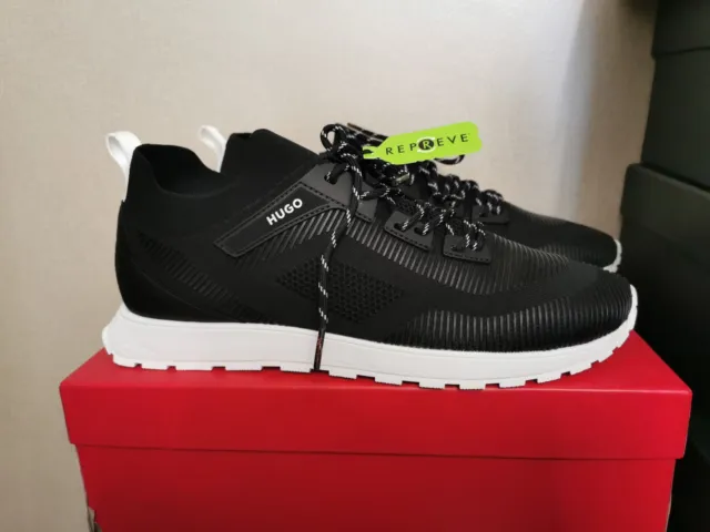HUGO BOSS MENS Icelin black Trainers Size 12 Brand new boxed rrp £199 £ ...