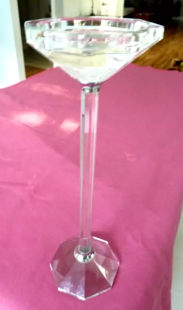 Shannon Crystal 12" Pillar Candle Holder