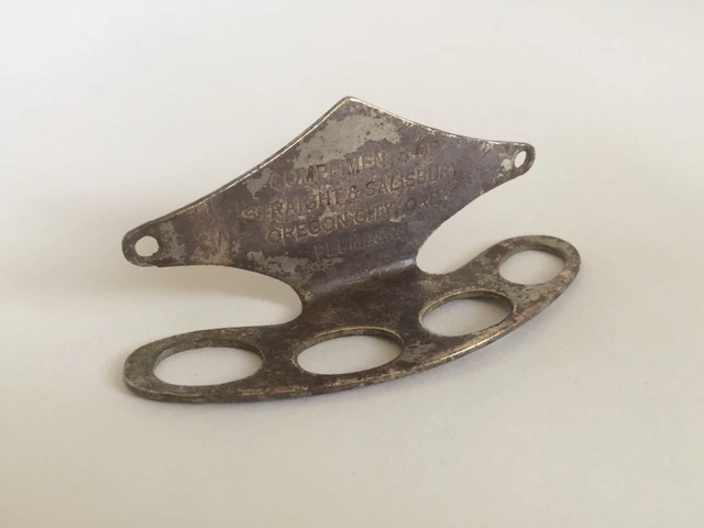 antique toothbrush holder | art brass co victorian art deco primitive folk art 2