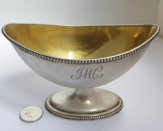 Fine Hester Bateman Antique Georgian 1784 Sterling Silver Boat Shaped Table Salt