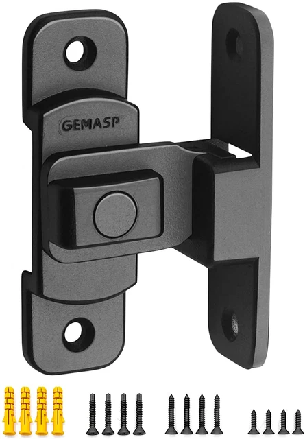 Door Lock Latch, 90 Degree Flip Barn Door Lock, Secure Portable Hook Lock Latch