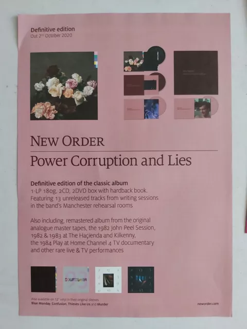 New Order Power Corription And Lies Factory Records Full Page Magazine Advert