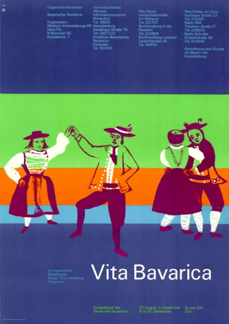 Olympische Spiele 1972 München KULTUR-EDITION "VITA BAVARICA" DIN A0 Otl Aicher