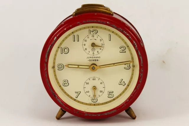 Antique German JUNGHANS BIVOX Mantel Alarm Clock W.231 Art Deco 1930's