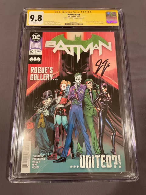 Cgc 9.8 Batman #89 Signed James Tynion 1St Print / Cameo Appearance Punchline Dc