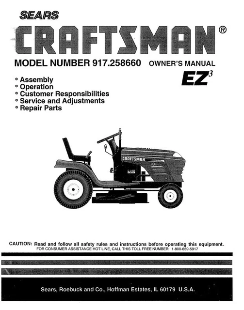 Craftsman lt2000 hotsell 19.5 hp manual