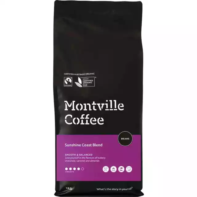 MONTVILLE COFFEE Coffee Beans Sunshine Coast Blend 1kg