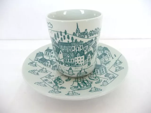 Vintage Nymolle Art Faience Hoyrup Limited Edition Cup & Saucer Set Denmark