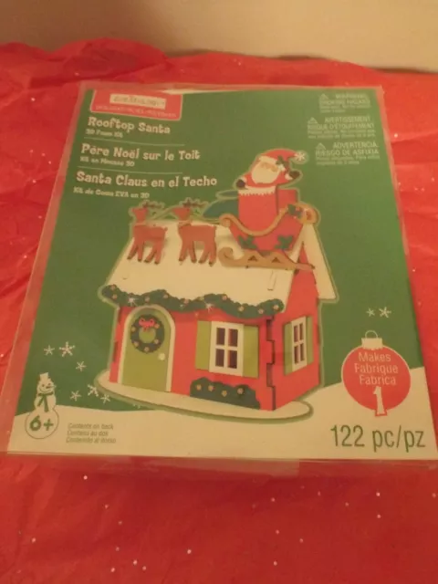 Creatology 3D Holiday Christmas Santa on Rooftop Foam Kit For Ages 6 New  122 pz