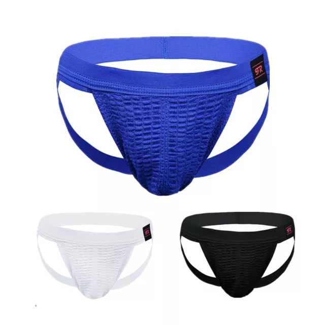 Men Athletic Supporter Jock Strap Sport Underwear Open Butt Boxers Briefs Shorts