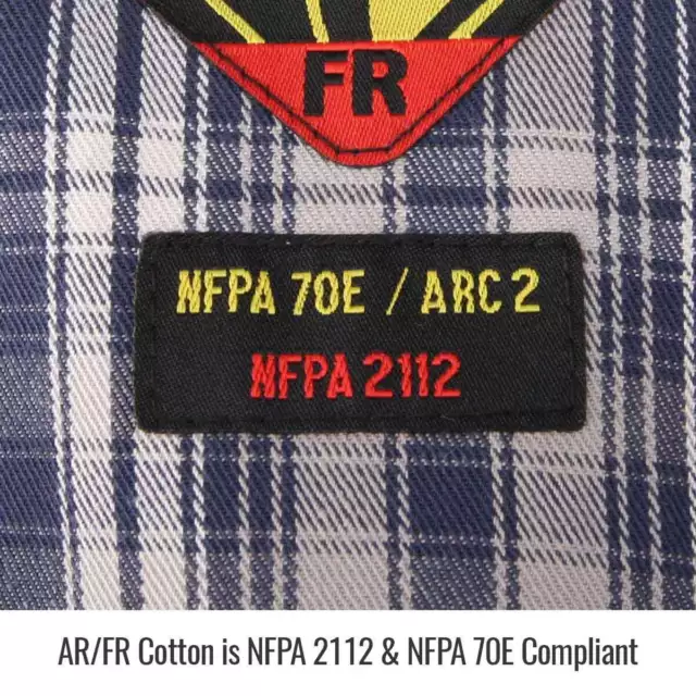 Black Stallion WF2110-PB AR/FR Cotton Work Shirt, NFPA 2112, Plaid, 2X-Large 2