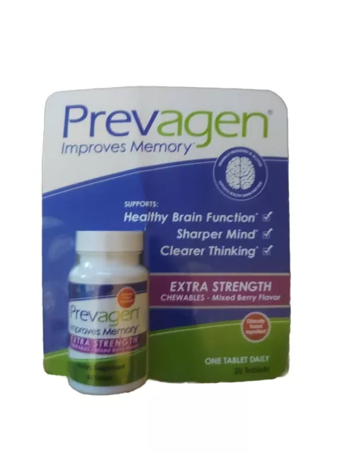 Prevagen Extra Strength Chewables Mixed Berry Flavor 30 Tablets