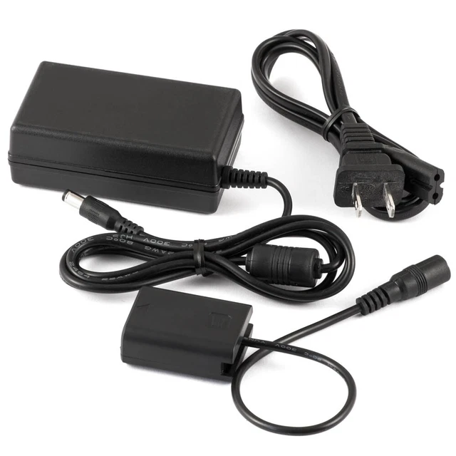 AC Adapter for Sony AC-PW20 NEX-3D NEX-7 A7 A7s NEX-5 DSC-RX10 NEX-F3 w/ coupler