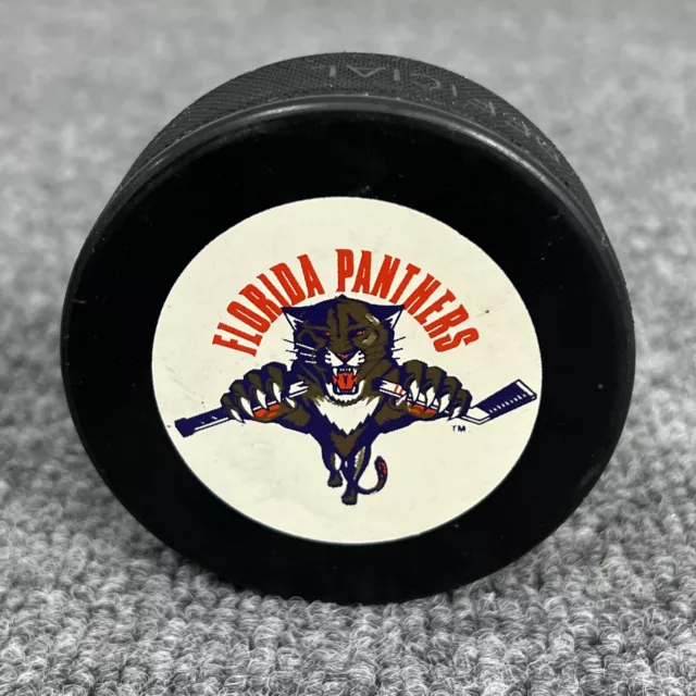 Florida Panthers In Glas Co Ice Hockey Pucks NHL Team Souvenir 6 oz Official