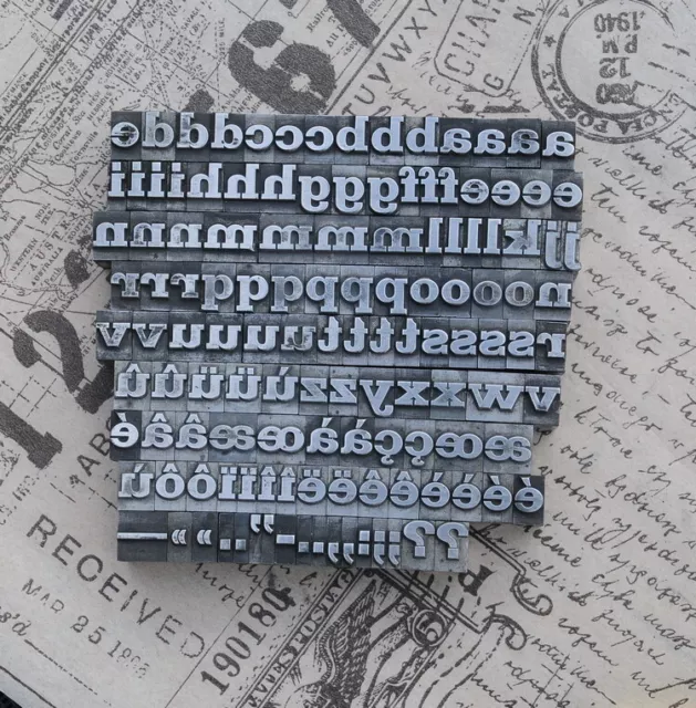 Alphabet Bleilettern Letter Druckbuchstaben Lettern Vintage Stempel Bleiletter,[