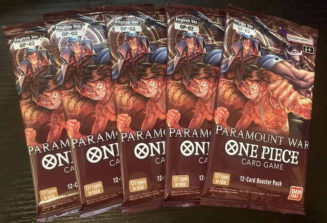 ONE PIECE ENGLISH TCG Card Game Paramount War Booster Pack OP02 Lot Of