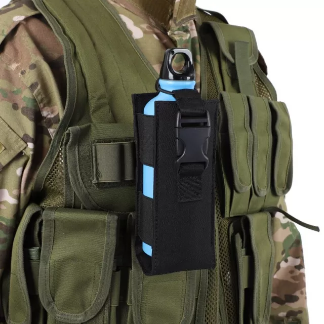 Outdoor Adjustable Kettle Bag Tactical Molle Water Bottle Carrier Holder Pouch