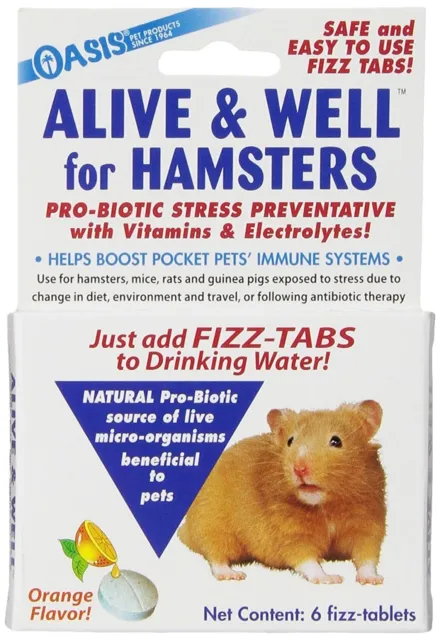 Oasis Alive & Well Probiotic Treatment Fizz-Tablets for Small Animals 1ea/6 ct