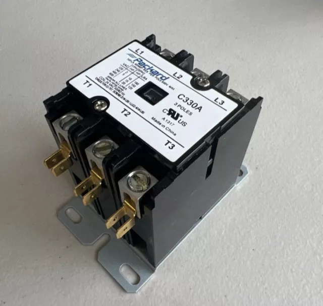 Packard C330A Contactor 3 Pole 30 Amps 24 Coil Voltage 120-600V