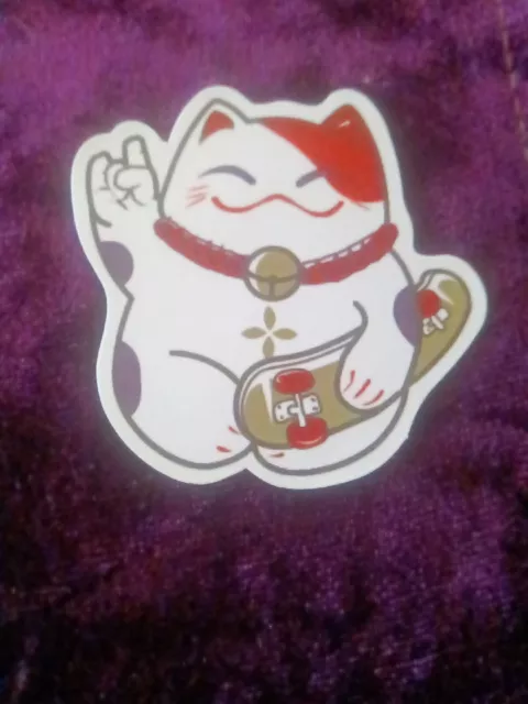 Hello Kitty Sticker | 3.5 w x 4 t | White decal Japanese bobtail cat pink  bow