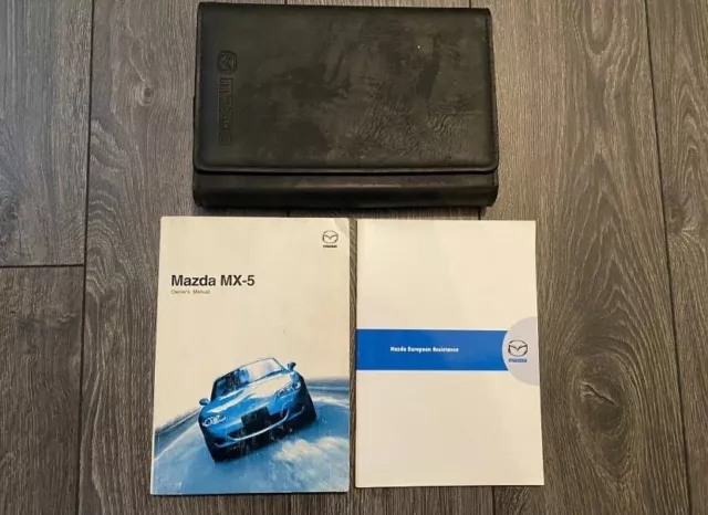 Mazda Mx-5 Mx5 Owners Manual User Handbook & Wallet Set 2001-2005 Mark 2 *F/L Nb