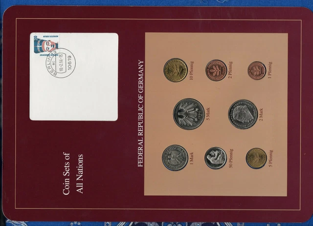 Coin sets of all nations Germany w/card 1989-1991 UNC  5,1 Mark 1990 100294
