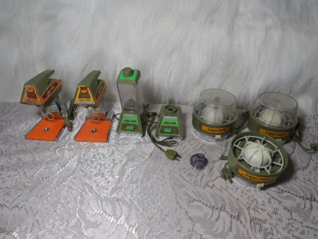 Vintage Ideal Toy Mini-Matic Kitchen Appliances 1970 Blenders Mixers Dishwashers