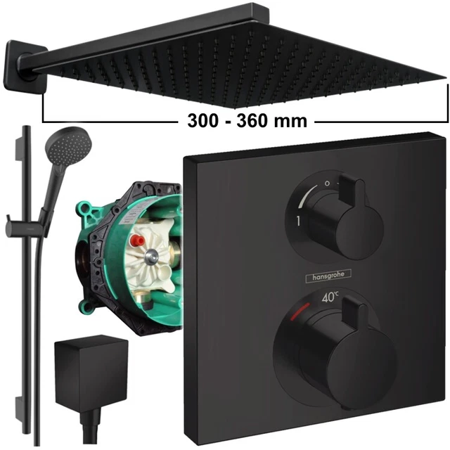 Luxus Hansgrohe Duscharmatur Unterputz Schwarz Bild