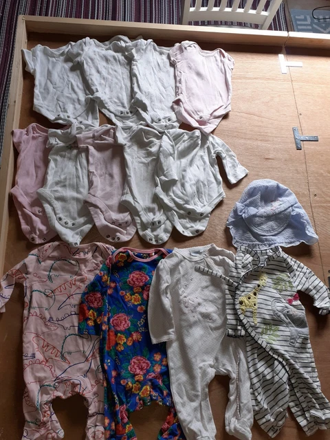 0-3  Months Baby Girl's Bundle 15 pieces including coat