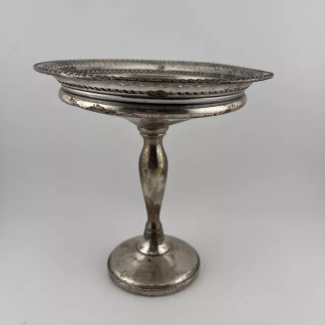 Sterling Silver Pedestal Candy Dish M Fred Hirsch Co Weighted No 316