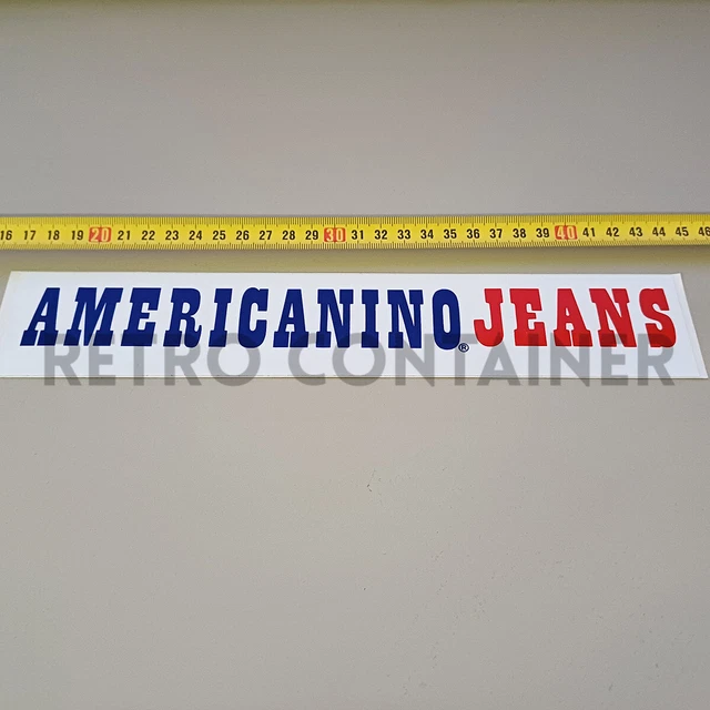 Autocollant Vintage Americanino, Sticker Publicitaire Original Italien, MA3502