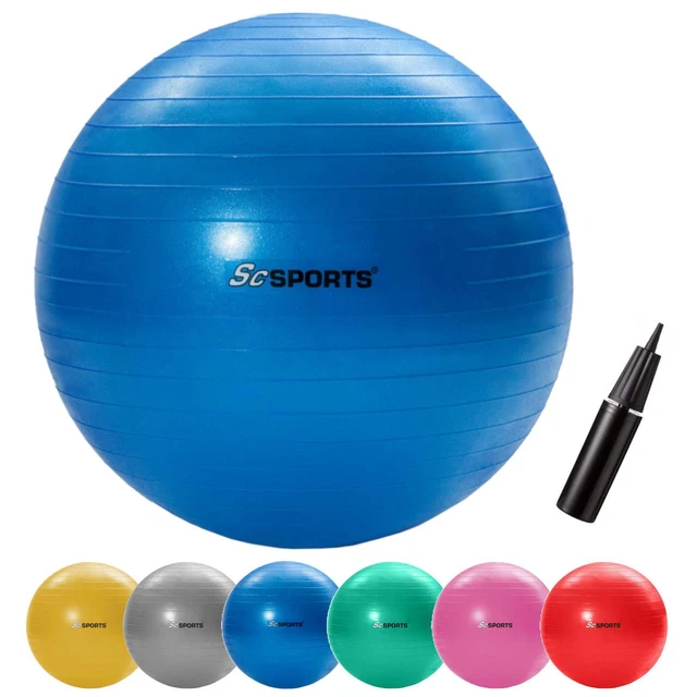 SCSPORTS® GYMNASTIKBALL SITZBALL 65 cm Fitnessball Sportball Büroball