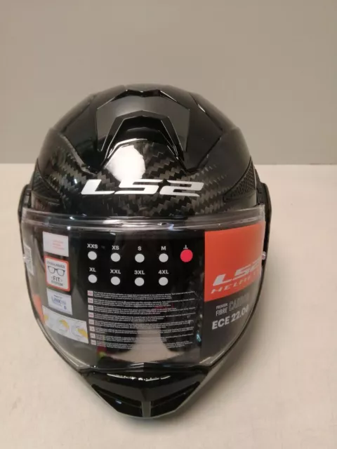 Motorradhelm Klapphelm LS2 Helm Advant X Carbon Solid FF901 L