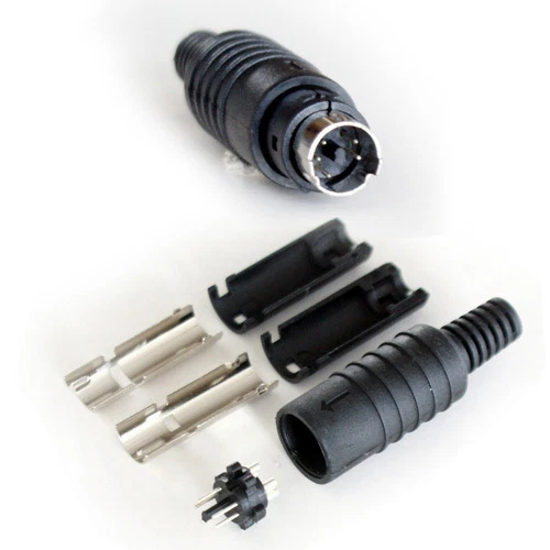 6 PIN Mini DIN Male Solder Connector Audio\Video\Data Cable Plug