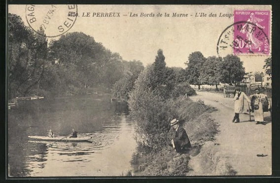 CPA Le Perreux, Les Bords de la Marne, L´ Ile des Loups 1934