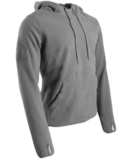 Pile con cappuccio Maglia Maglione felpa softair militare invernale uomo grigio