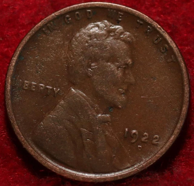 1922-D Denver Mint Copper Lincoln Wheat Cent