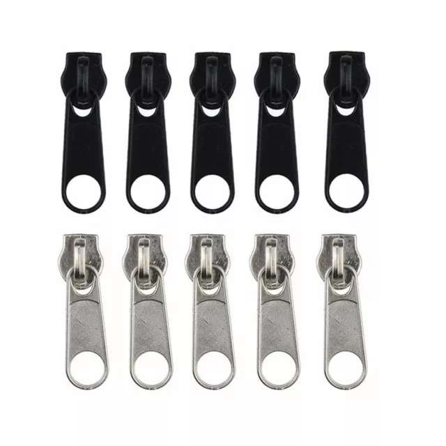 5pcs Metal Zipper Slider Head Pull Replacement Zippers #3  #5  #8 #10 Zip Faste