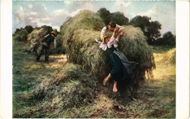 CPA AK La Descente de la Charrette de Foin - Labitte SALON DE PARIS (1355906)